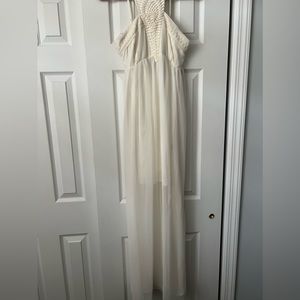 NWT Express dress sheer ivory sz medium